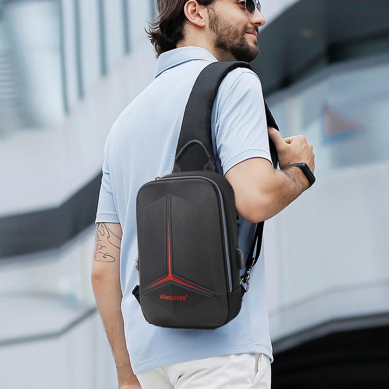 Мужская и женская многофункциональная противоугонная сумка через плечо с USB-портом, водонепроницаемая дорожная сумка-слинг, сумка-мессенджер, нагрудная сумка для мужчин