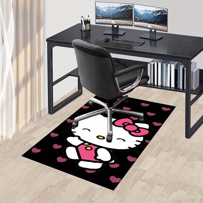 1 шт. Sanrio Hello Kitty Ковер для офиса с принтом русалки Прямоугольный коврик под стол, Идеальный декор для гостиной, спальни, кухни, Нескользящий пол