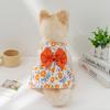Small Dog Floral Princess Skirt Cat Teddy Than Skirt Dog Bow Skirt Dog