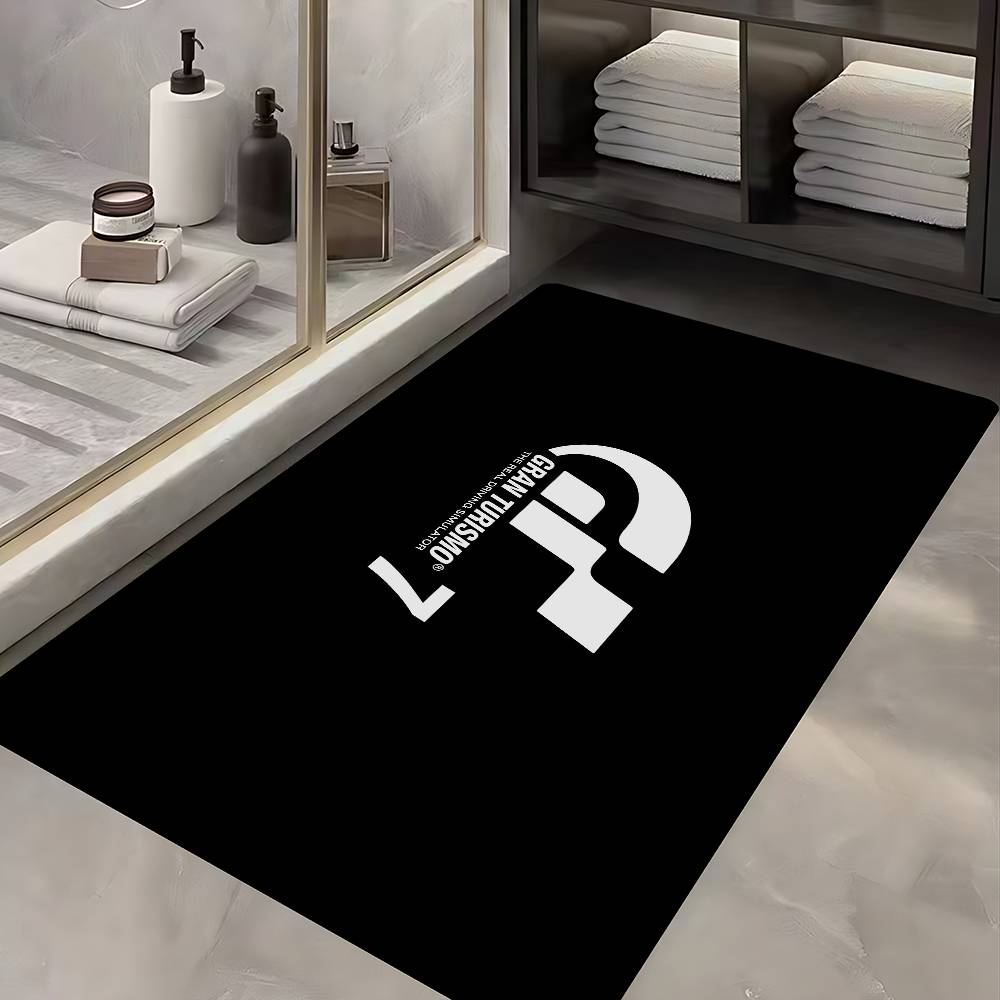 G-Gran-Turismo Bathroom Mat Anti-slip Absorb Water Long Strip Cushion Bedroon Mat Welcome Doormat