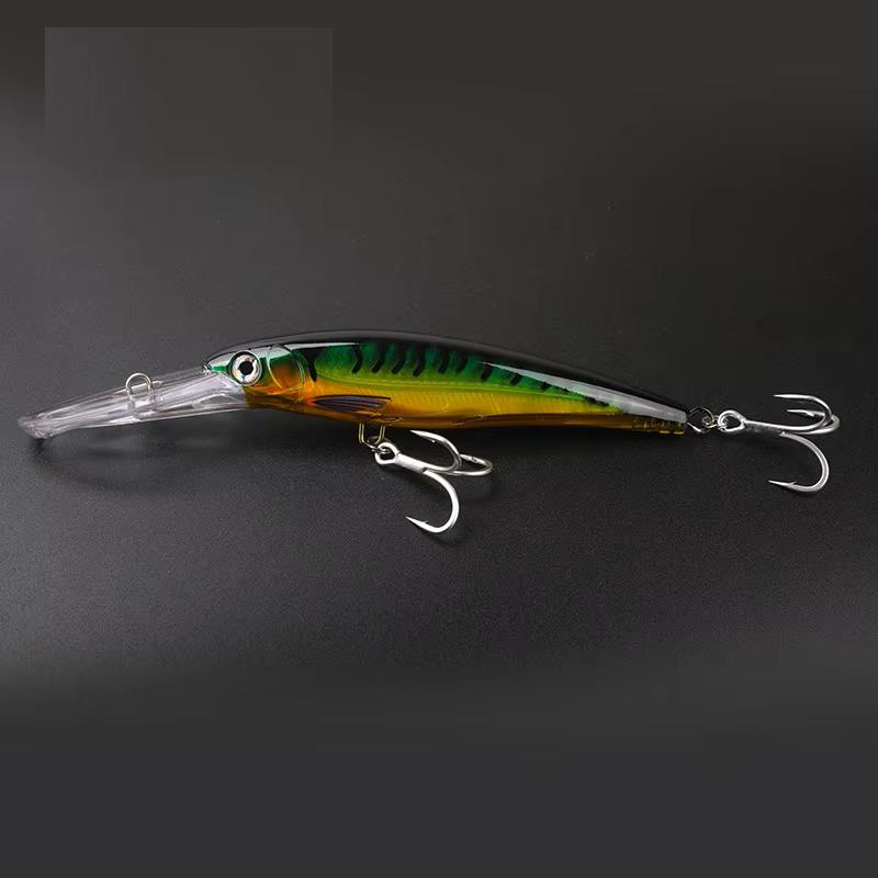 Aotuo Hot Selling 22.5cm 80g Deep Diving Minnow Lure ABS Hard Artificial Bait for Mackerel Trolling