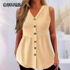 Летний женский жилет с витыми пуговицами, водорастворимый жаккардовый повседневный топ без рукавов