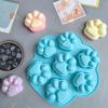 Silicone Cat Paw Molds Elegant Chocolate Cookie Mold For Baking Non-Stick Dog Treat Molds Suitable For Microwave Oven