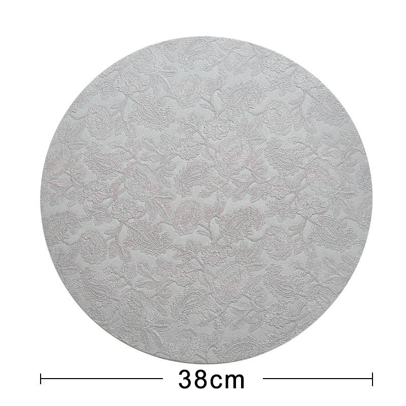 Embossed PVC Leather Placemat Waterproof Oil-proof Heat-resistant Dining Table Mat Elegant Insulation Pad Home Kitchen