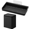 Film Hook Mouthpiece Drying Rack + Mouthpiece Storage Rack Black [2-Piece Set] Tower Floating Storage Contact Lens Case Partial