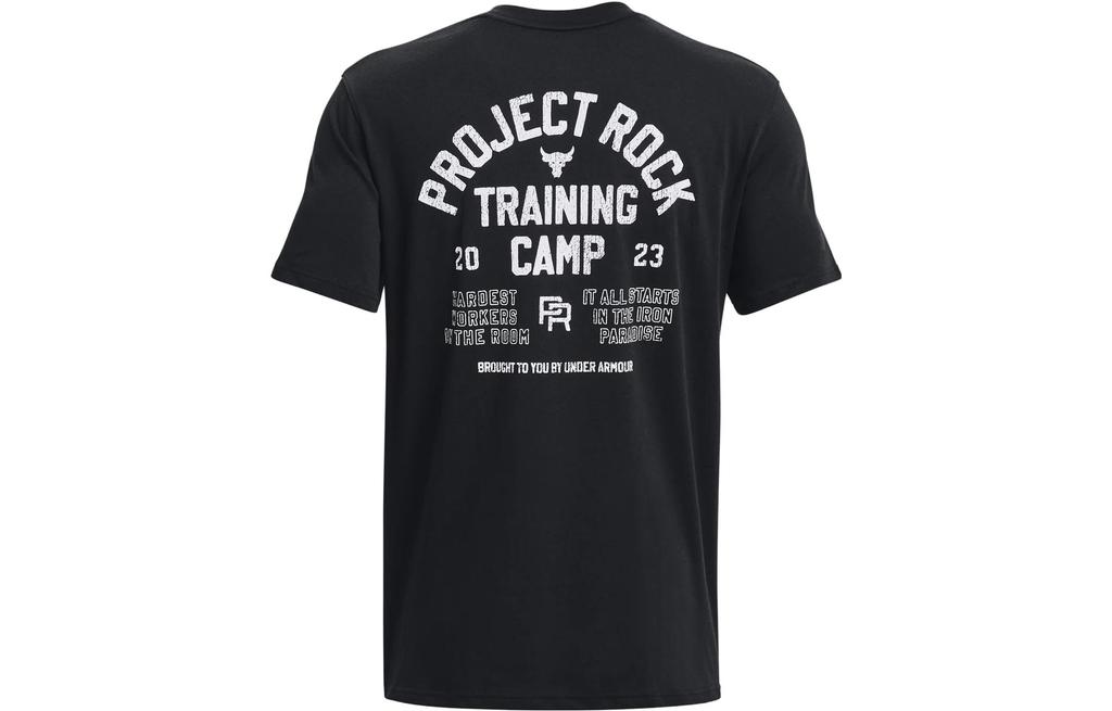 Men's T-Shirt Under Armour Men Project Rock Training Heavyweight T-Shirt Black