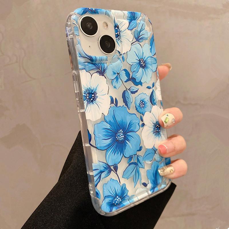 Flowers Graphic Print Clear Case For Redmi Note 13 12 Pro Plus 4G 5G 12S 11S 10S 12S 11S 10S Redmi 12 13C Protect Cover