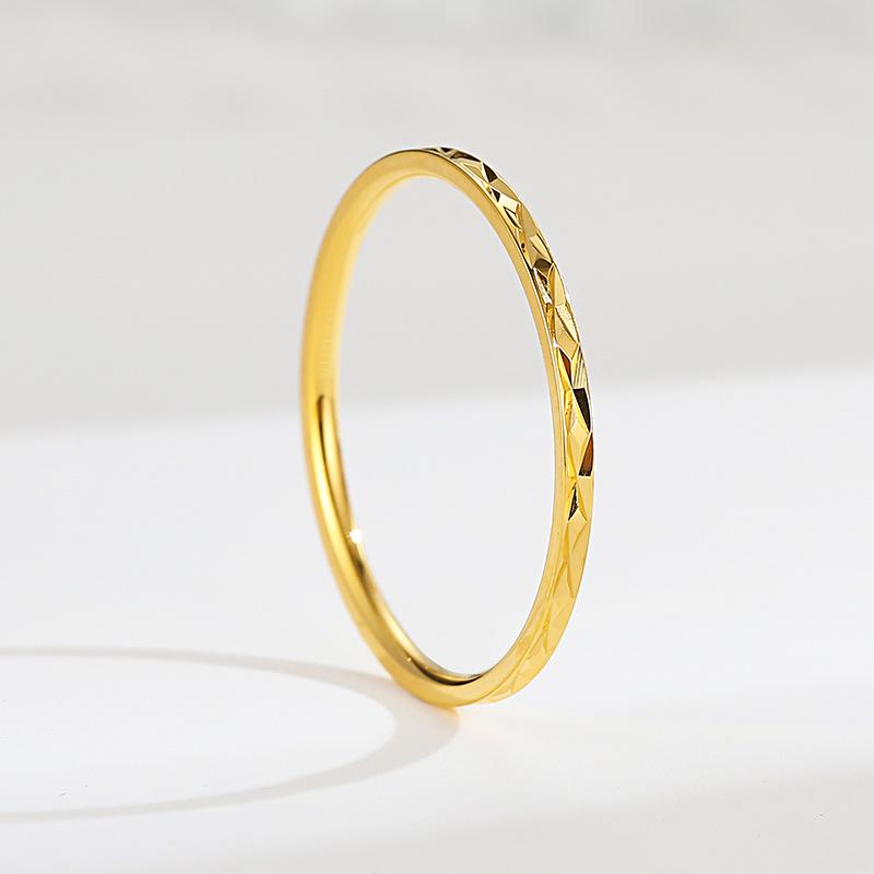 Кольцо с покрытием из 18-каратного золота, муассанит, обручальное, свадебное, из нержавеющей стали, устойчивое к выцветанию, модное ювелирное изделие