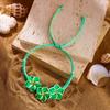 Y2K Aesthetic Plumeria Flower Bracelets for Women Handmade Braided Clay Floral Charm Bracelets Summer Beach Vacation Jewelry