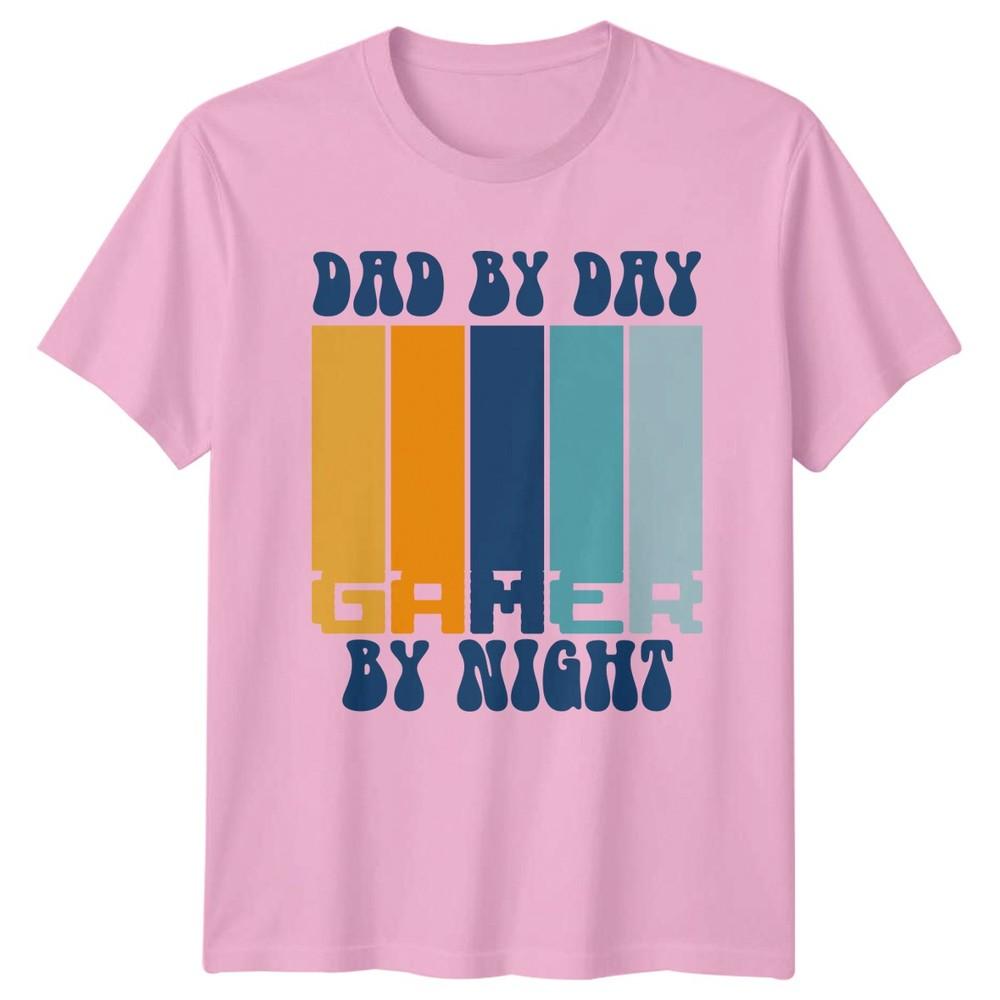 Dad By Day Gamer By Night Unisexs TShirt Gaming Retro Dad