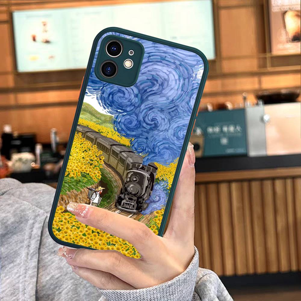 Художественный чехол для телефона Винсента Ван Гога Для iPhone 16e 16 15 14 13 12 11 Pro Max X XS Max Plus Матовый Прозрачный