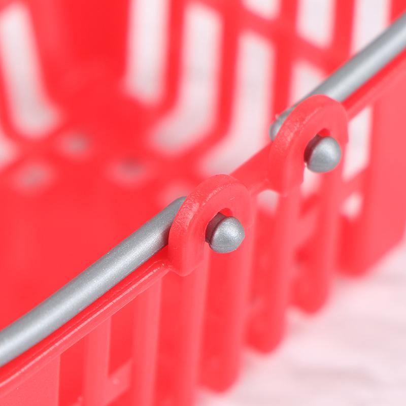 Shopping Basket Toys Kids Mini Supermarket Shopping Hand Basket Model Doll House