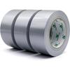 BOMEI PACK Unil - Grey Cloth Adhesive Tape, Heavy Duty Duct Tape 3 Rolls 50 Mm X 50 M for Repair Work, Fixatio1