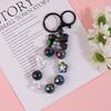 Sweet Colorful Bow Beaded Keychain Bag Pendant Phone Earphone Case Decoration Accessories Bowknot Bead Keyring Gifts
