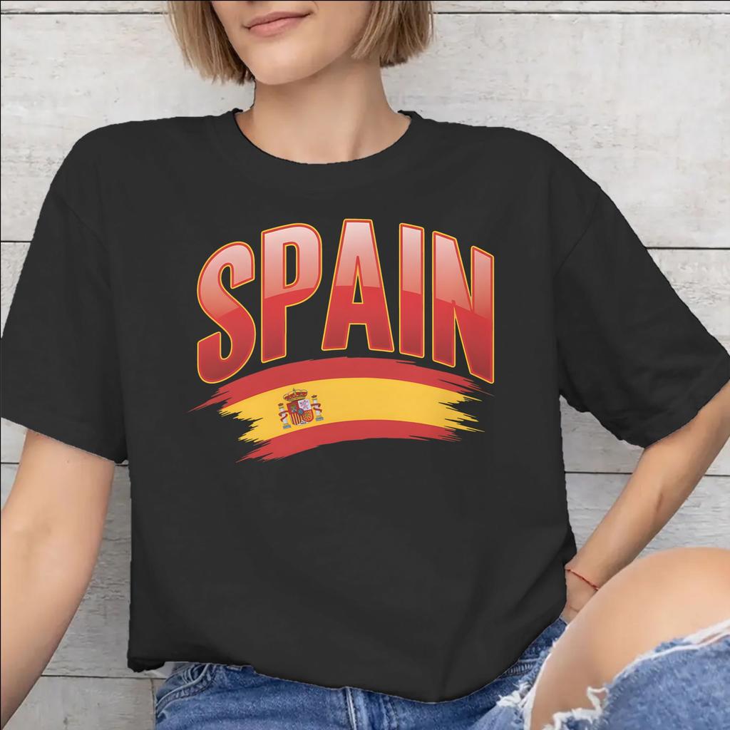 Unisex Unisex Graphic Spain Football 2026 Tee T Shirt Pure Cotton Tshirts Clothing