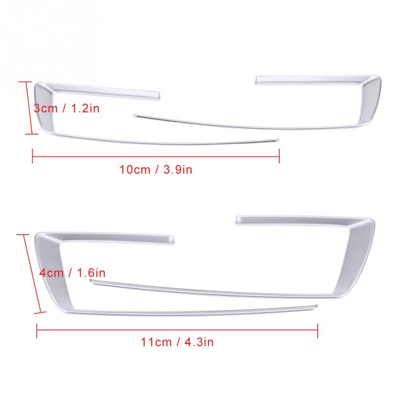 4 шт. Стайлинг автомобиля, рамка центральной консоли, накладка на приборную панель, серебристая хромированная накладка для BMW 4 3 серии GT F30