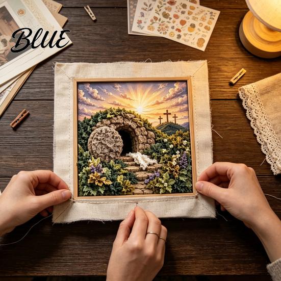 Набор для начинающих Poke Art, Пасхальный, Религиозный, DIY, 3D, Тканевый, Поделка, Христианский, Вырезанные детали, Идеи для подарков