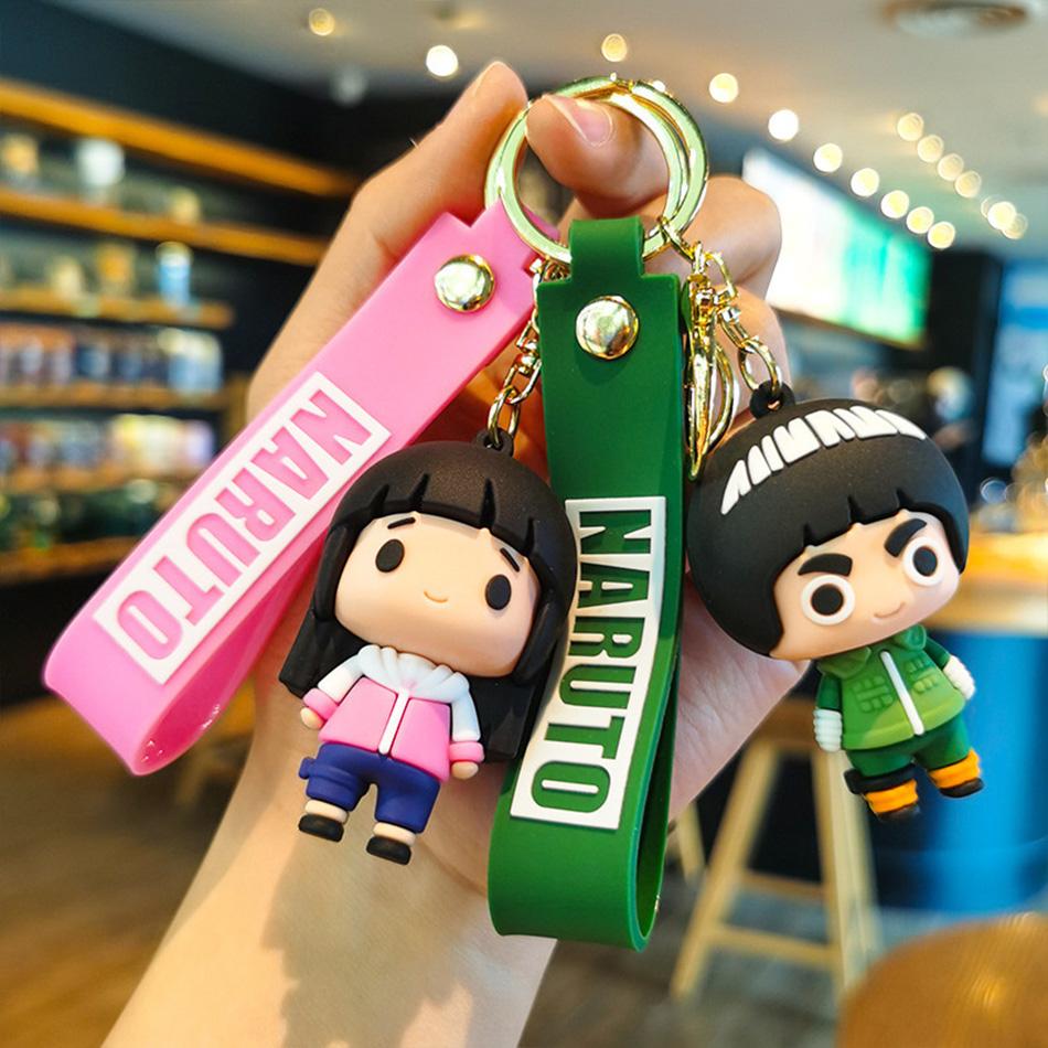 Аниме Наруто Брелок Модное Украшение Мультяшная Фигурка 7см ПВХ Брелок Узумаки Какаши Фигурки Действия для Мужчин Женщин Подвеска на Сумку