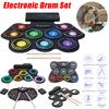 Folding Silicone Hand Roll USB Electronic Drum Portable Practice Drums Pad Kit With Drumsticks Sustain Pedal