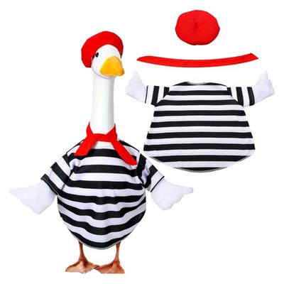 1 комплект нарядов для гуся на крыльцо, уличный, садовый, газон, двор, статуя гуся в полоску