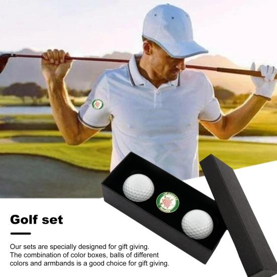 3Pcs/Set Personalized Golf Ball Gift Set with Armband Compact Portable Complete Golf Balls Gift Box Kit