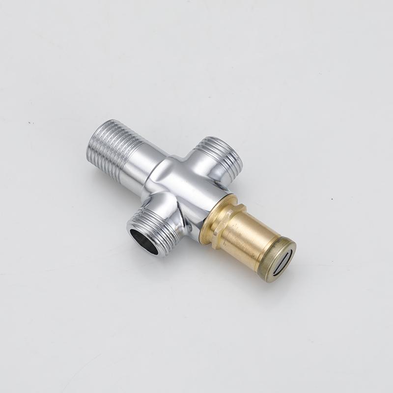 3 Way Home Office Key Angle Valve Faucet 1/2 90 Degree Lock Anti-theft Copper Angle Valve Taps Modern Design 3-Year Warranty