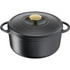 TEFAL E2230304 Cocotte Fonte D'acier Pierre Gagnaire Heritage Ronde - 21 Cm - 3,3L - Tous Feux Dont Induction - Noir