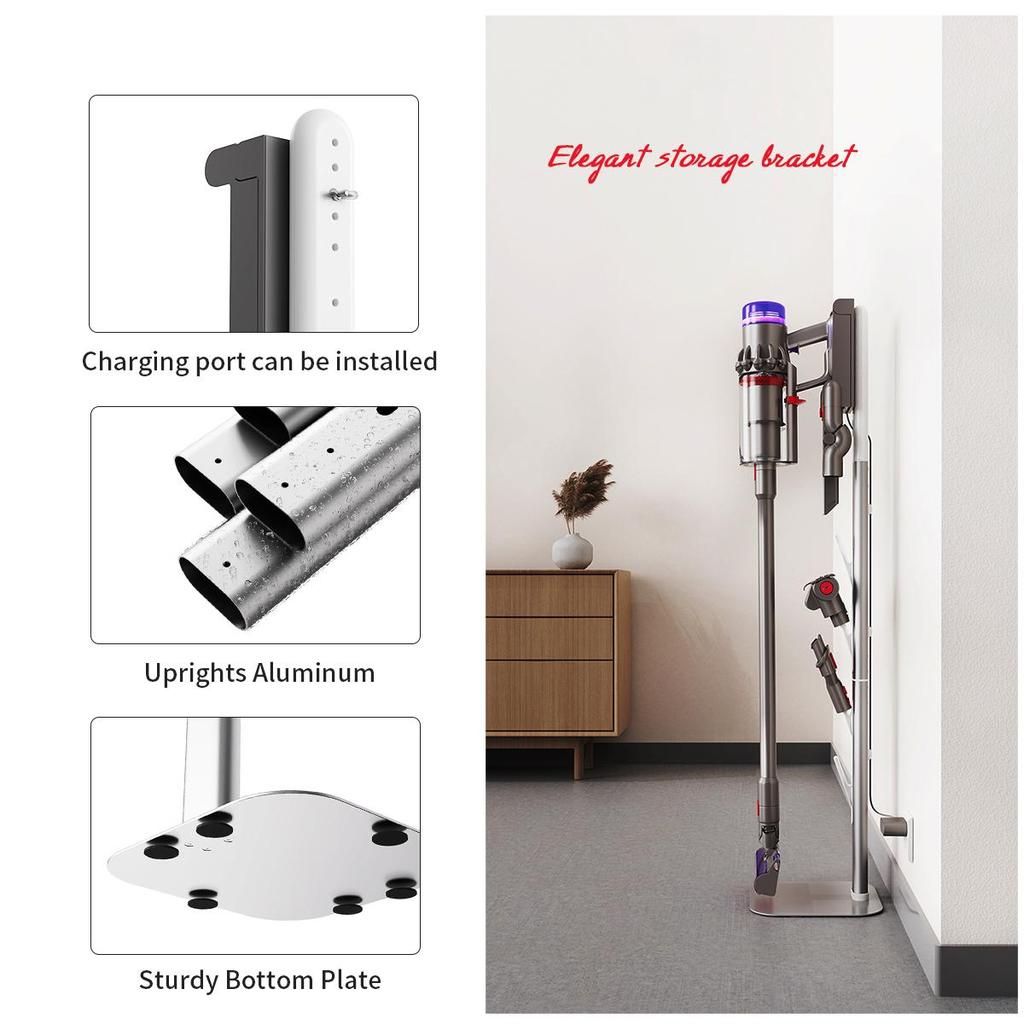 Satuo S3 Aluminum Vacuum Cleaner Bracket for Dyson V7 V8 V10 V11 V15 V12 Slim, Vacuum Stand Support Storage Part docking station