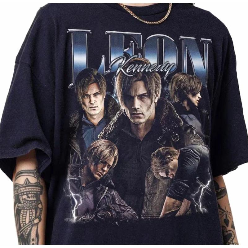 Leon Kennedy Shirt Biohazard Womens Summer New Retro Unisex YK Casual Tshirt