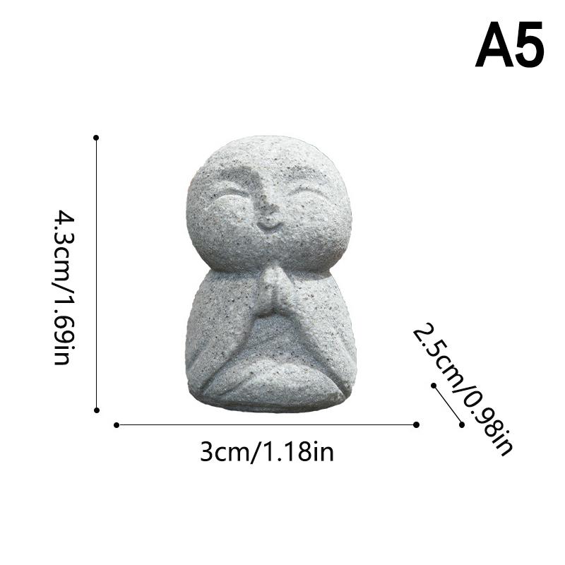 Статуи Будды Милые маленькие скульптуры Будды Дзидзо Фигурки Садовые украшения Японский Будда Кшитигарбха Аквариум Бонсай