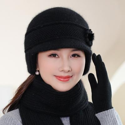 Шапка для пожилой матери среднего возраста, зимняя кроличья меховая вуаль с плюшевой изоляцией, защита ушей, ветрозащитная шляпа рыбака, модная шляпа бабушки