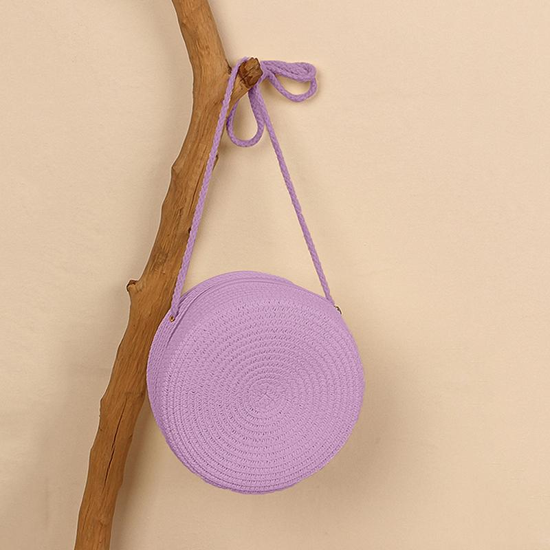 Модные круглые соломенные сумки для женщин, летние плетеные пляжные сумки, ручная работа, сумка через плечо, богемская сумка-мессенджер, сумка-тоут KTY