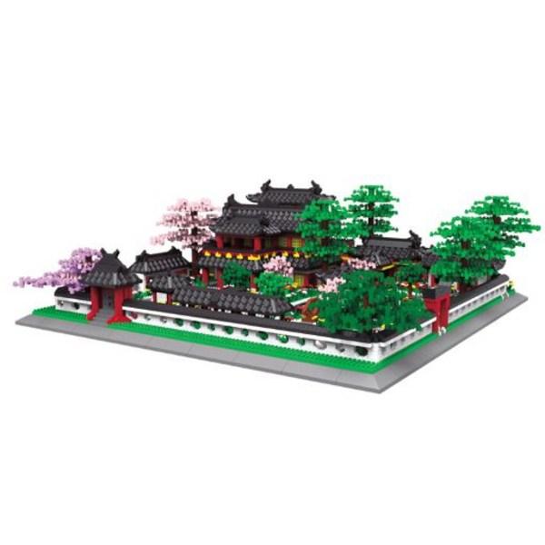 Frandy Nanoblock Landmark большое здание Oriental Garden SM9933, разноцветные, популярные корейские игрушки