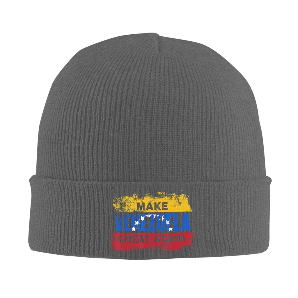 Make Venezuela Great Again Retro Flag Bonnet Hats Beanie Hats Spring Design Knit Hat Trendy FeUnisex Unisex Gym Warm Soft Cap