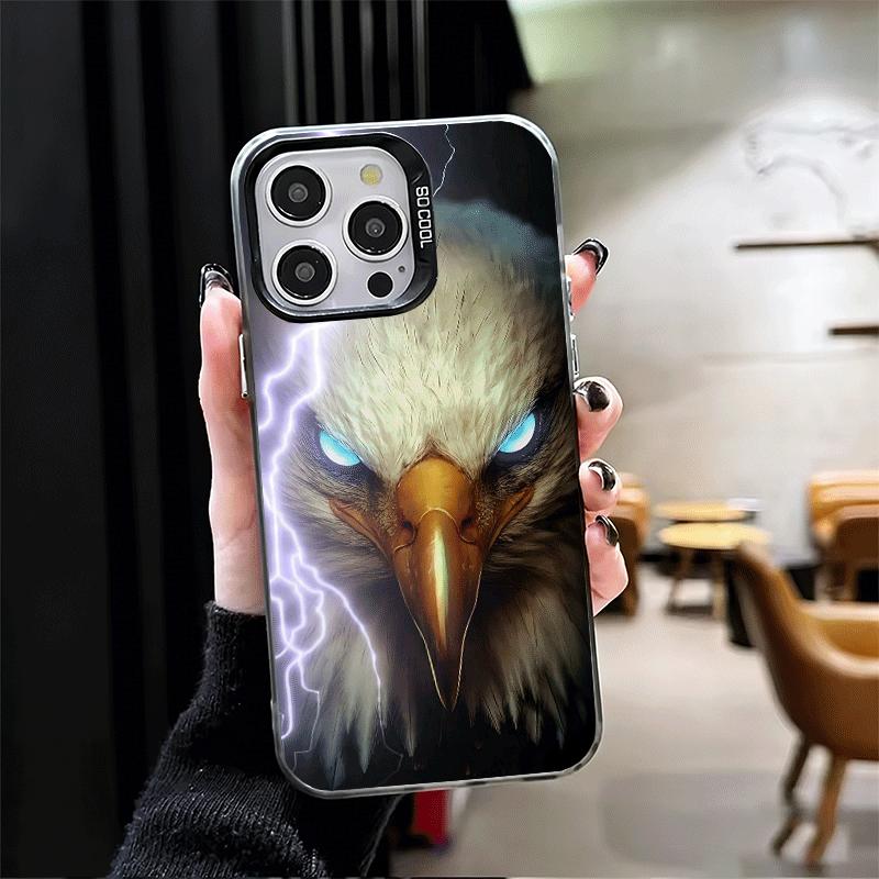 Крутой Мягкий Чехол для Телефона с Белоголовым Орлом для iPhone 15 16 17 Pro Max 17Air 16E 14 Plus 13 12 Mini Ударопрочная Задняя Крышка