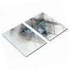 Set of Two Glass Kitchen Boards Cat Blue Eyes 2x40x52 Cm