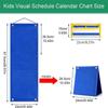 Foldable Visual Schedule Children Autism Learning Materials Chore Pocket Chart  for Home and School