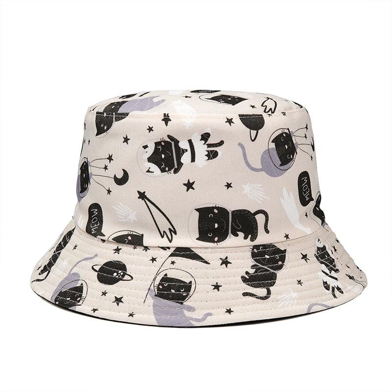 New Arrival Summer Sun Protect Woman Man Unisex Reversible Printed Cactus Bucket Hat