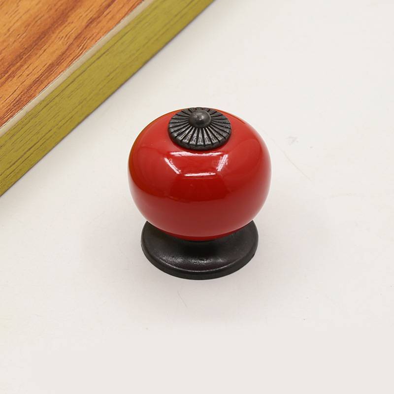 Кухонные ручки из красочного цинкового сплава с керамическими вставками для декора дома и хранения