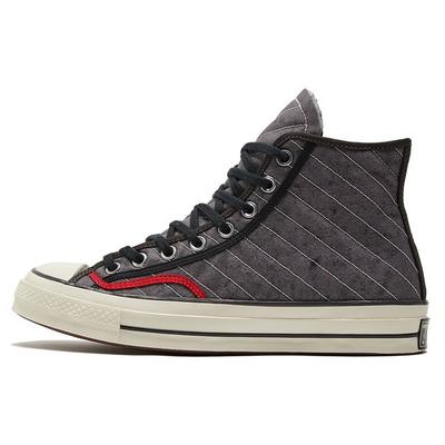 Chuck Taylor All Star 1970-е Varsity Повседневные Полосатые Высокие Кеды из Канваса Унисекс Серые 172020C