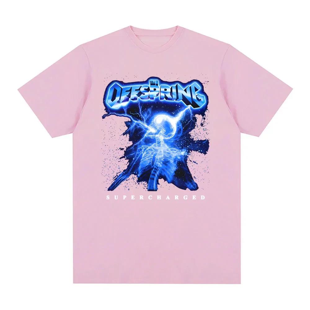 Supercharged Skeleton New Tee The Offspring Grunge Band Teeshirt Summer Hip Hop Short Tshirt 100cotton High Quality Tees Black