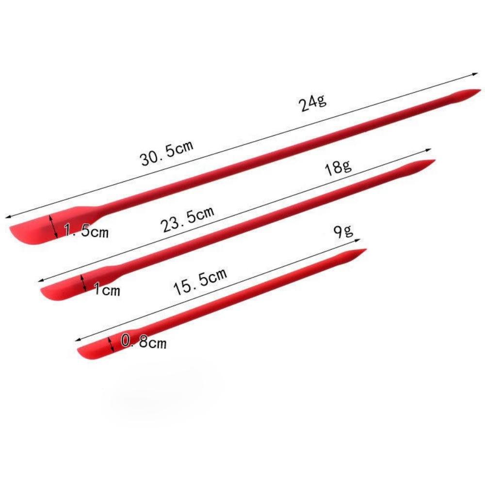 3-Piece Mini Silicone Spatula Set - Heat Resistant, Multiple Sizes for Jar, Bottles and Kitchen - Perfect for Cooking, Baking