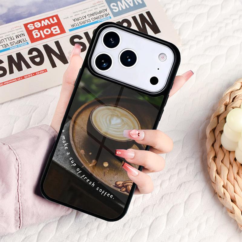 Чехол для телефона "Чашка кофе" для iPhone 17 16e 15 14 13 12 11 Pro Max Air Mini Мягкий защитный чехол