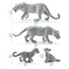 4 Pieces Snow Leopard Figurine PVC Realistic Snow Leopards Miniature Wild Animals Model Action Figure For Clooection