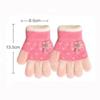 Fashion Cute Cartoon Kids Knitted Gloves Thickened Children Full Fingers Gloves Outdoor Sports Winter Warm Windproof Gloves