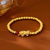 Guochao Vietnamese Sand Gold Pixiu Beaded Bracelet - Women's Retro, Colorfast Jewelry