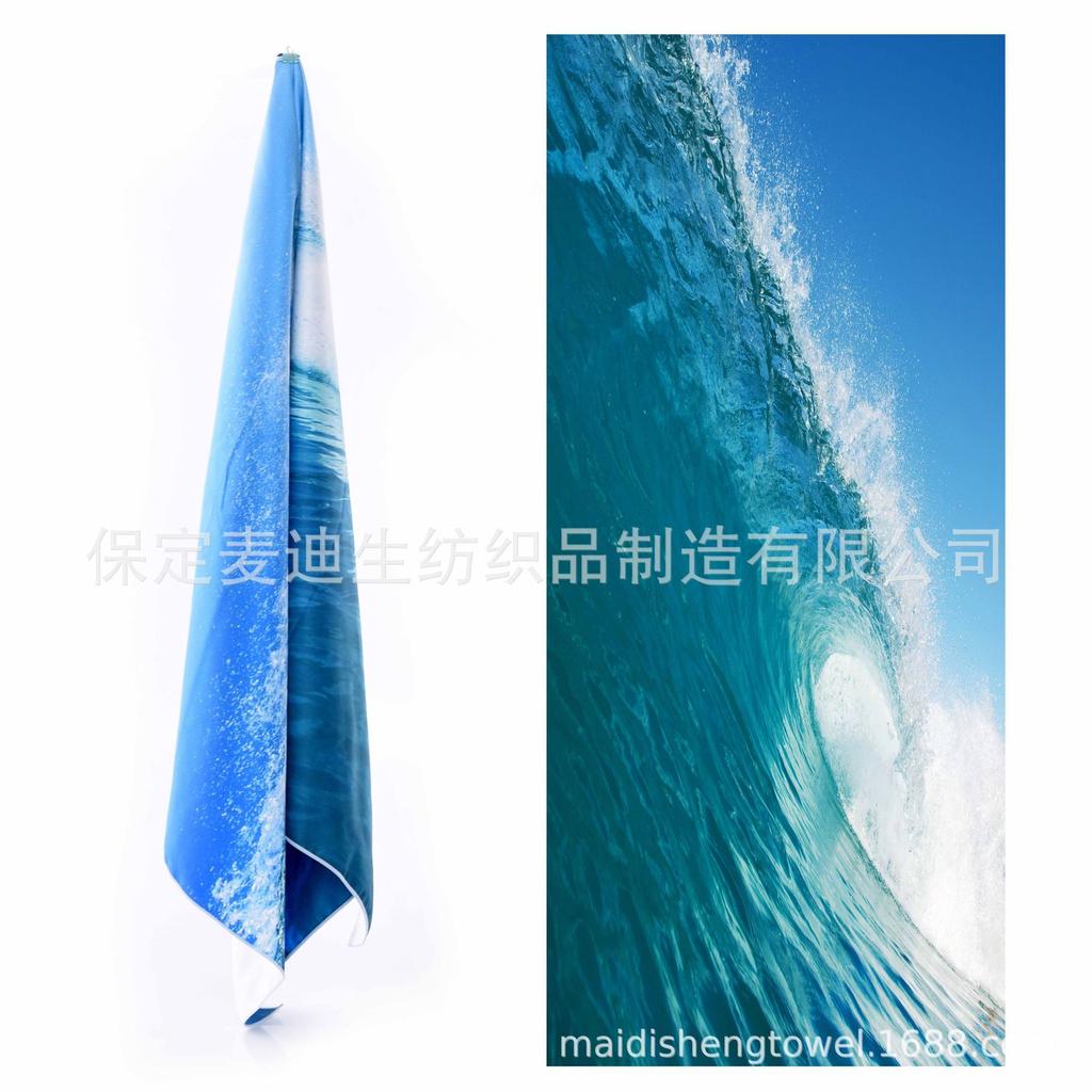 Full-page printing sand-free beach towels, soft water-absorbing quick-drying mesh bag packaging, cheerleading bath towels
