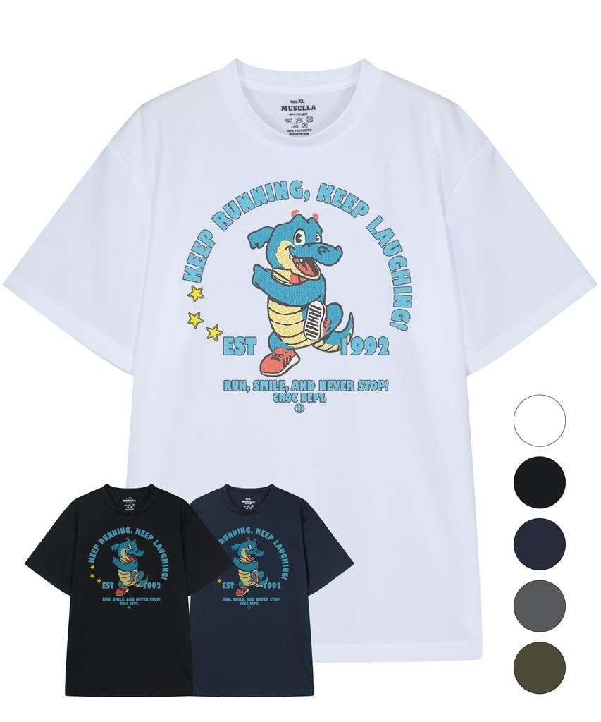 DRIFTOUT Функциональная футболка с коротким рукавом Running Croc (5 цветов) (Тип Б)