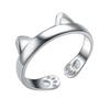 Cat Paw Ring, Silver Open Cat Ring, Ring Ring, Cute Pet, Cute Cat Ear Ring, Chinchilla Ring.