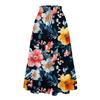 Женская повседневная и модная юбка с цветочным принтом и эластичным поясом, свободная юбка с талией